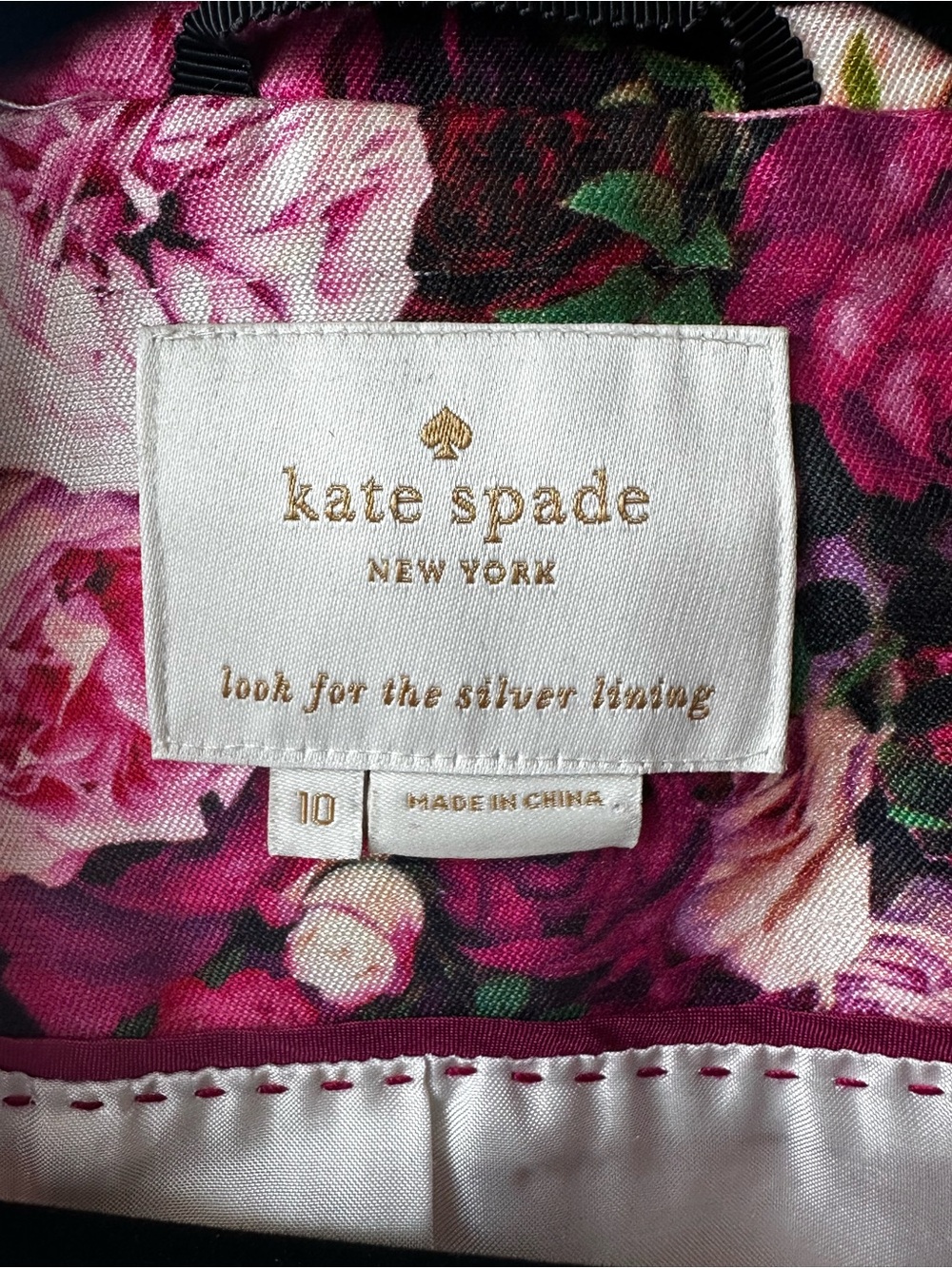 kate spade Pink and Cream Floral Blazer Jacket - Picture 3 of 4